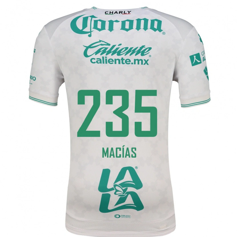 Danxen Hombre Camiseta Jesús Macías #235 Verde Claro Blanco 2ª Equipación 2026/27 La Camisa México
