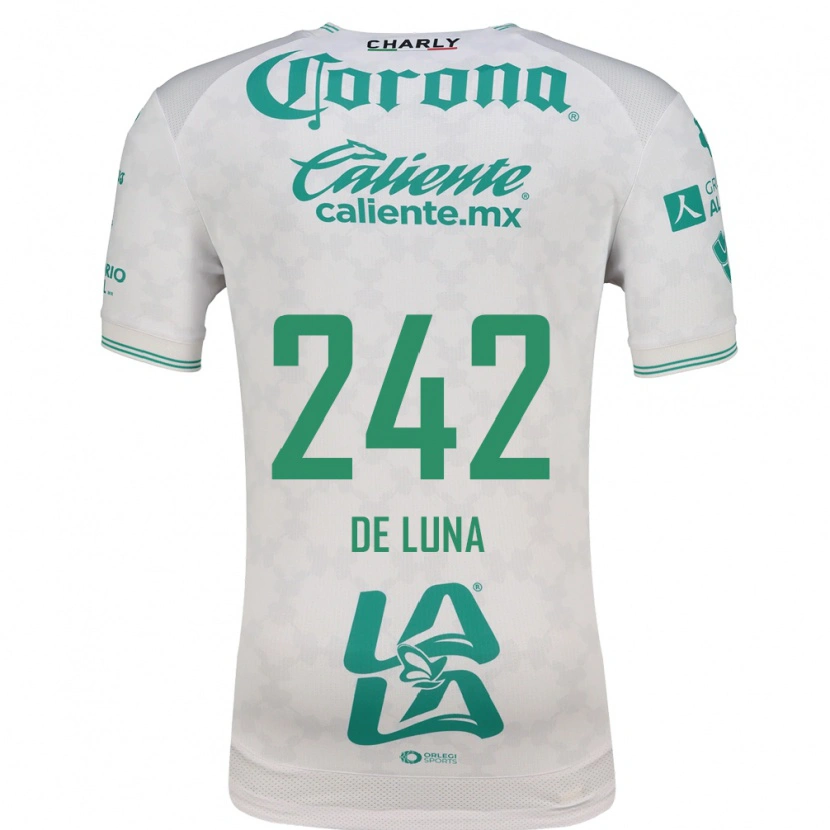 Danxen Hombre Camiseta Eduardo De Luna #242 Verde Claro Blanco 2ª Equipación 2026/27 La Camisa México