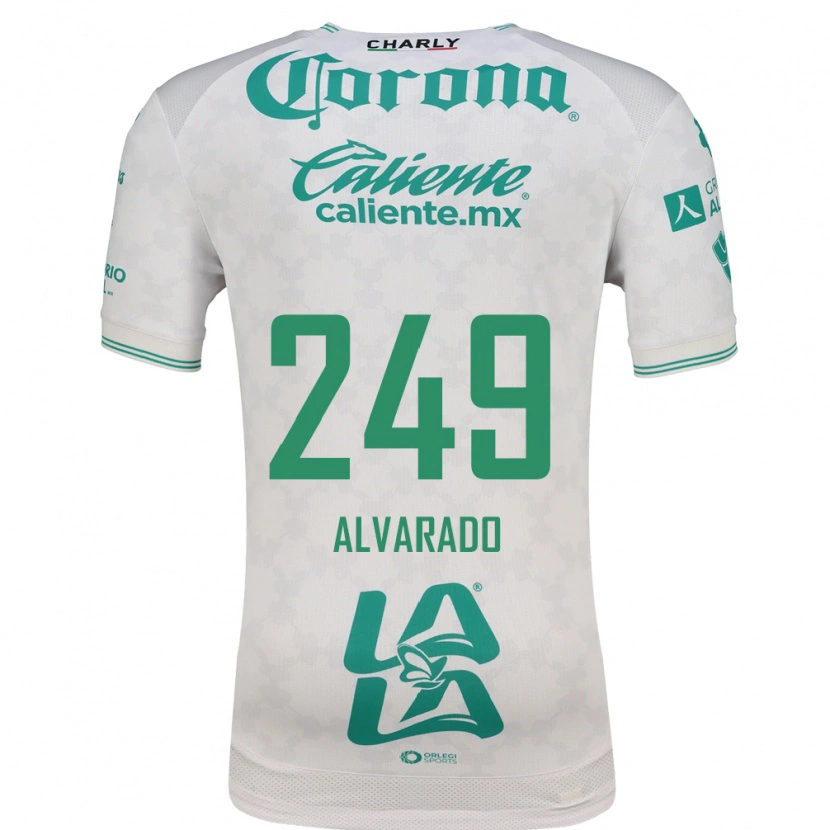 Danxen Hombre Camiseta Luis Alvarado #249 Verde Claro Blanco 2ª Equipación 2026/27 La Camisa México