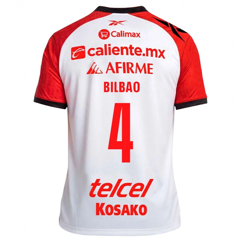 Danxen Hombre Camiseta Unai Bilbao #4 Rojo Blanco Negro 2ª Equipación 2026/27 La Camisa México
