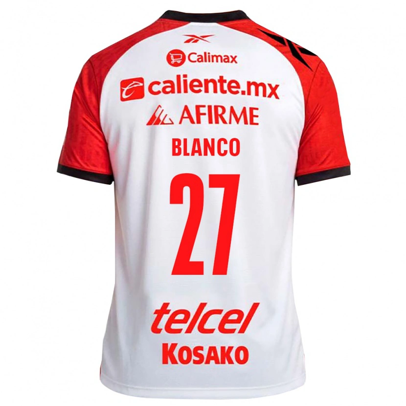 Danxen Hombre Camiseta Domingo Blanco #27 Rojo Blanco Negro 2ª Equipación 2026/27 La Camisa México