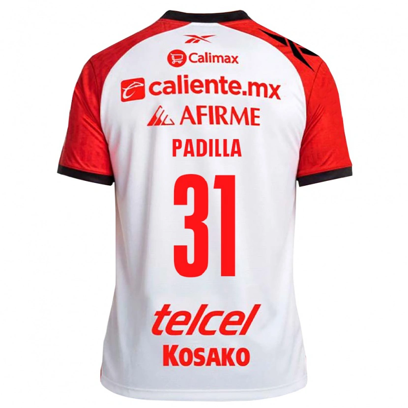 Danxen Hombre Camiseta Yael Padilla #31 Rojo Blanco Negro 2ª Equipación 2026/27 La Camisa México