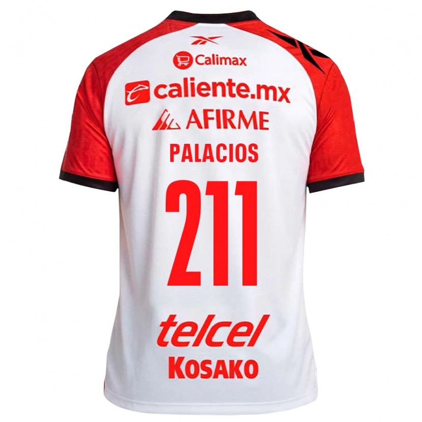 Danxen Hombre Camiseta Brian Palacios #211 Rojo Blanco Negro 2ª Equipación 2026/27 La Camisa México