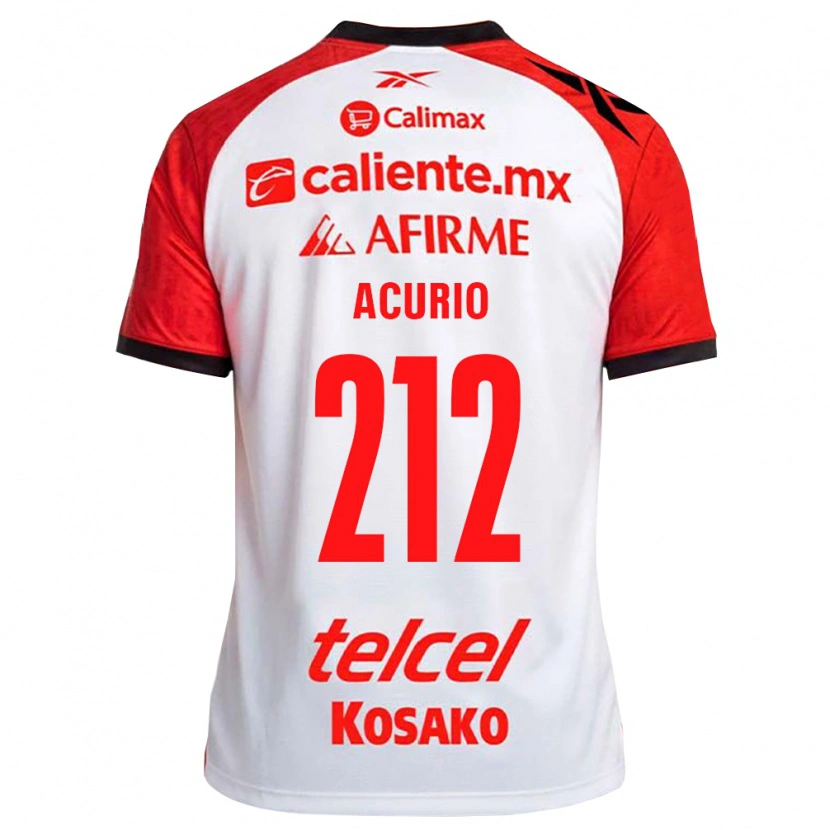 Danxen Hombre Camiseta Jhon Acurio #212 Rojo Blanco Negro 2ª Equipación 2026/27 La Camisa México