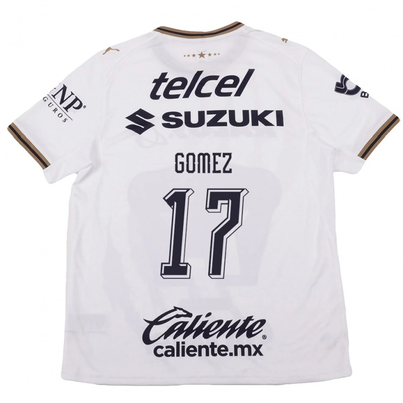 Danxen Hombre Camiseta Diana Gomez #17 Blanco Negro Marrón 2ª Equipación 2026/27 La Camisa México