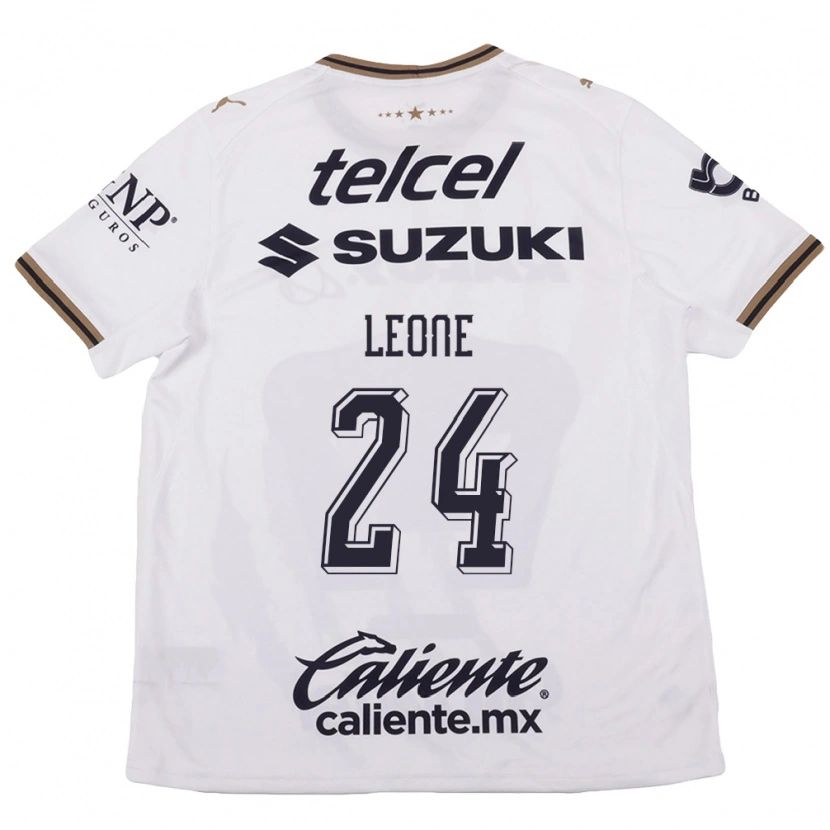 Danxen Hombre Camiseta Tony Leone #24 Blanco Negro Marrón 2ª Equipación 2026/27 La Camisa México