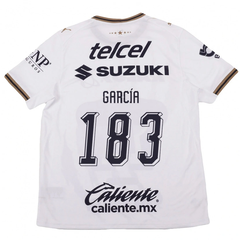 Danxen Hombre Camiseta Carlos García #183 Blanco Negro Marrón 2ª Equipación 2026/27 La Camisa México