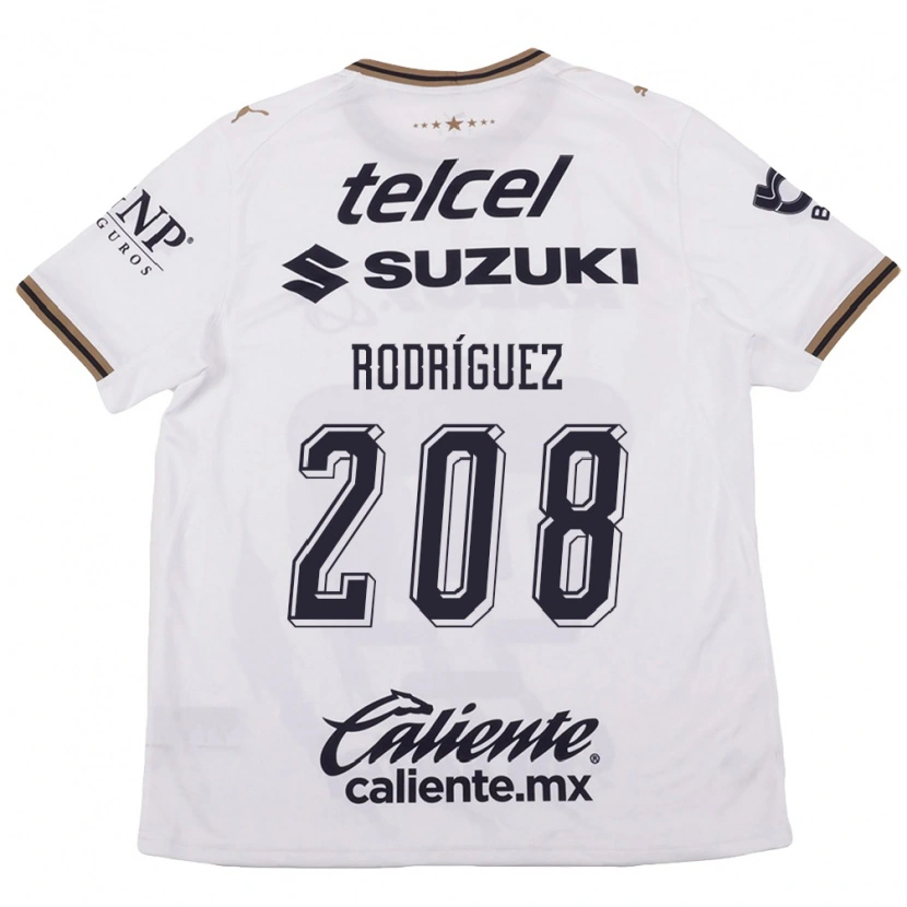 Danxen Hombre Camiseta Gael Rodríguez #208 Blanco Negro Marrón 2ª Equipación 2026/27 La Camisa México