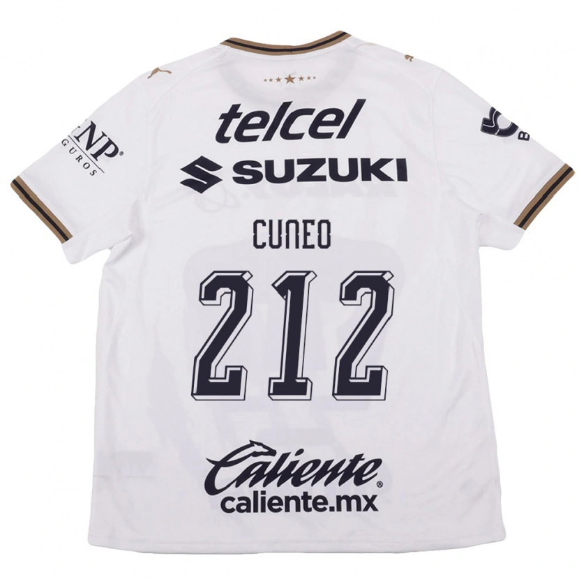 Danxen Hombre Camiseta Kevin Cuneo #212 Blanco Negro Marrón 2ª Equipación 2026/27 La Camisa México