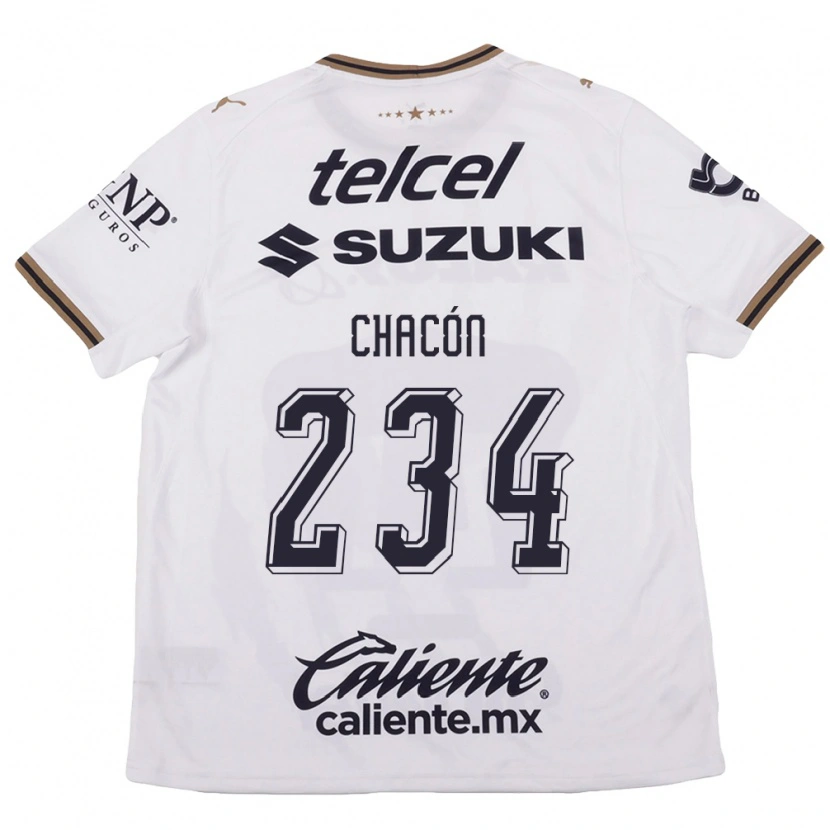 Danxen Hombre Camiseta Nicolás Chacón #234 Blanco Negro Marrón 2ª Equipación 2026/27 La Camisa México