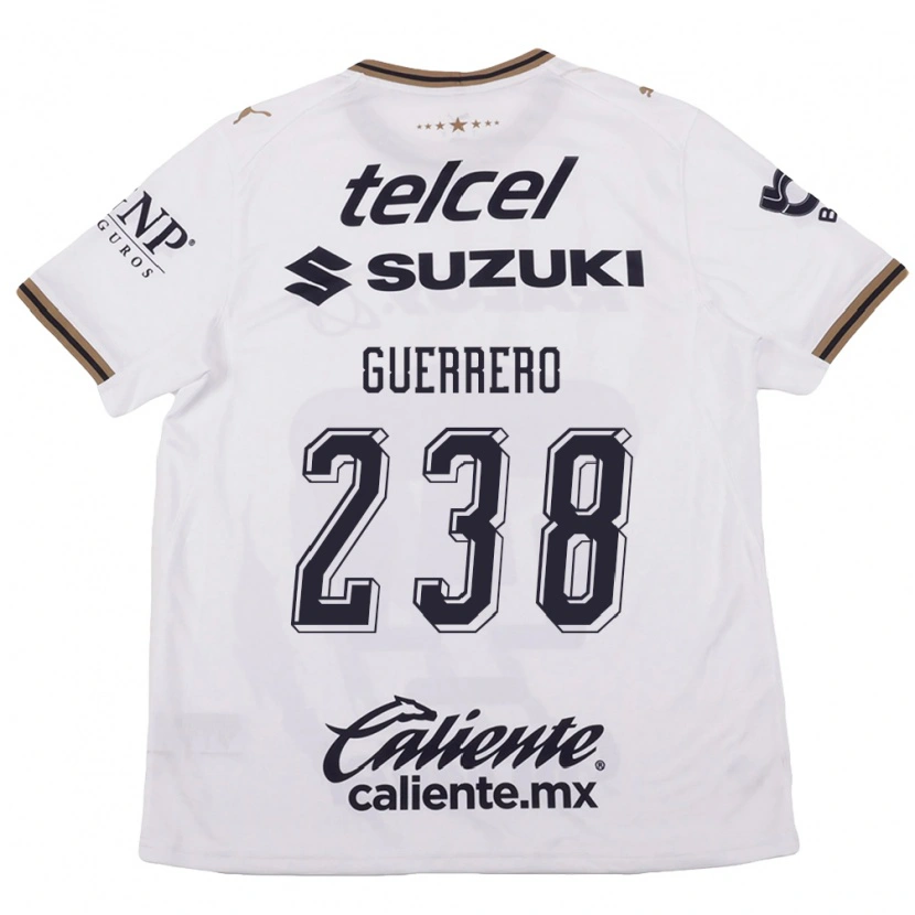 Danxen Hombre Camiseta André Guerrero #238 Blanco Negro Marrón 2ª Equipación 2026/27 La Camisa México