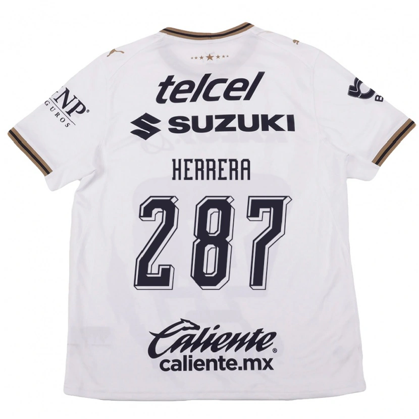 Danxen Hombre Camiseta Sebastián Herrera #287 Blanco Negro Marrón 2ª Equipación 2026/27 La Camisa México