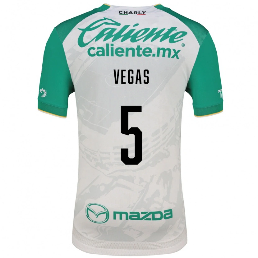 Danxen Hombre Camiseta Sebastián Vegas #5 Verde Claro Blanco 2ª Equipación 2026/27 La Camisa México