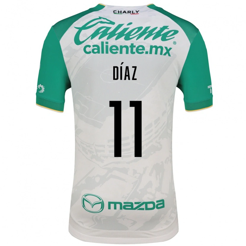 Danxen Hombre Camiseta Ismael Díaz #11 Verde Claro Blanco 2ª Equipación 2026/27 La Camisa México