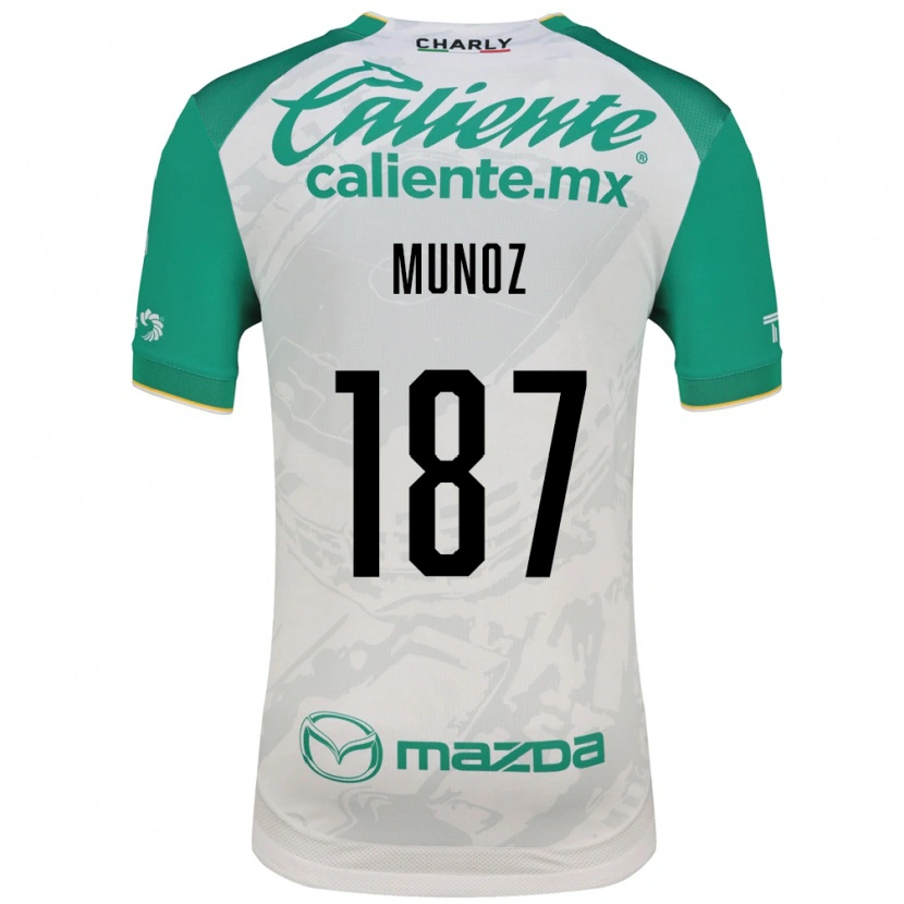 Danxen Hombre Camiseta Diego Muñoz #187 Verde Claro Blanco 2ª Equipación 2026/27 La Camisa México