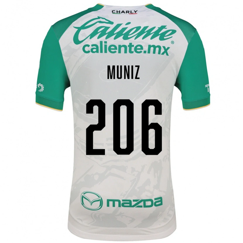 Danxen Hombre Camiseta Isaác Muñíz #206 Verde Claro Blanco 2ª Equipación 2026/27 La Camisa México