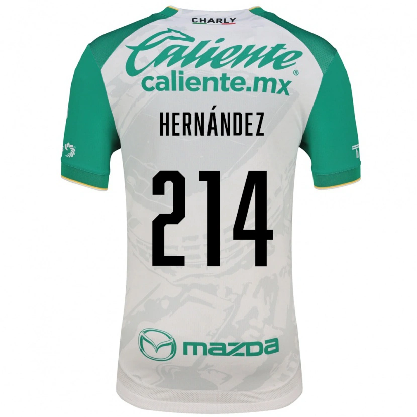 Danxen Hombre Camiseta Iván Hernández #214 Verde Claro Blanco 2ª Equipación 2026/27 La Camisa México