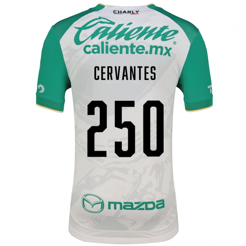 Danxen Hombre Camiseta Christian Cervantes #250 Verde Claro Blanco 2ª Equipación 2026/27 La Camisa México