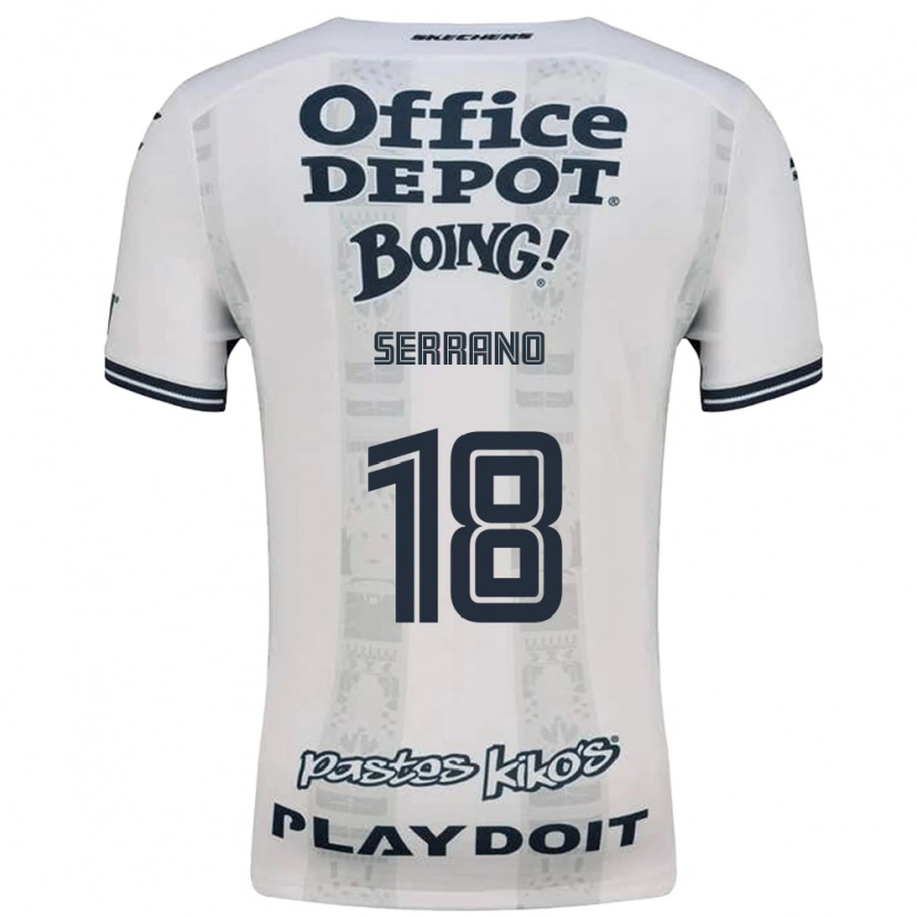 Danxen Hombre Camiseta Blanky Serrano #18 Rojo Blanco Negro 2ª Equipación 2026/27 La Camisa México