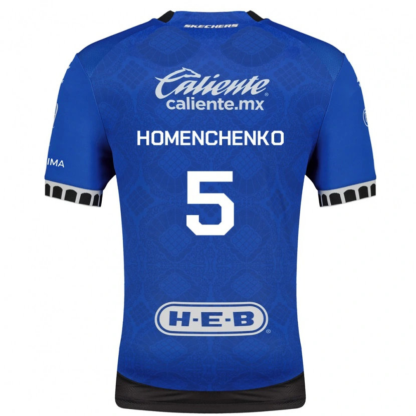 Danxen Hombre Camiseta Santiago Homenchenko #5 Azul Real Blanco Negro 2ª Equipación 2026/27 La Camisa México