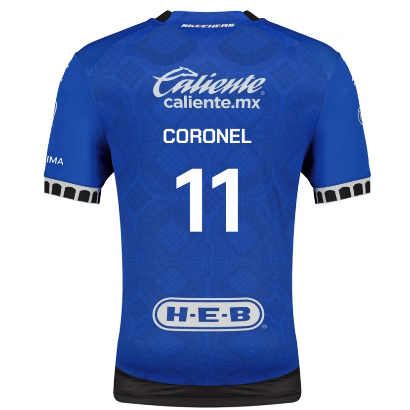 Danxen Hombre Camiseta Mateo Coronel #11 Azul Real Blanco Negro 2ª Equipación 2026/27 La Camisa México