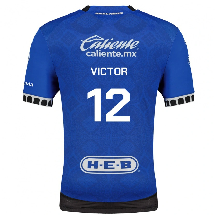 Danxen Hombre Camiseta Paulo Victor #12 Azul Real Blanco Negro 2ª Equipación 2026/27 La Camisa México