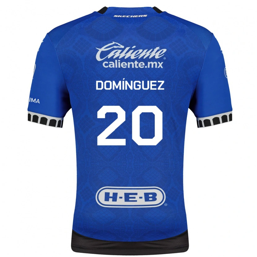 Danxen Hombre Camiseta Misael Dominguez #20 Azul Real Blanco Negro 2ª Equipación 2026/27 La Camisa México