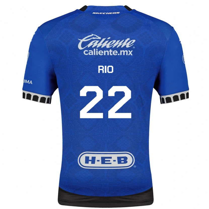 Danxen Hombre Camiseta Martín Rio #22 Azul Real Blanco Negro 2ª Equipación 2026/27 La Camisa México