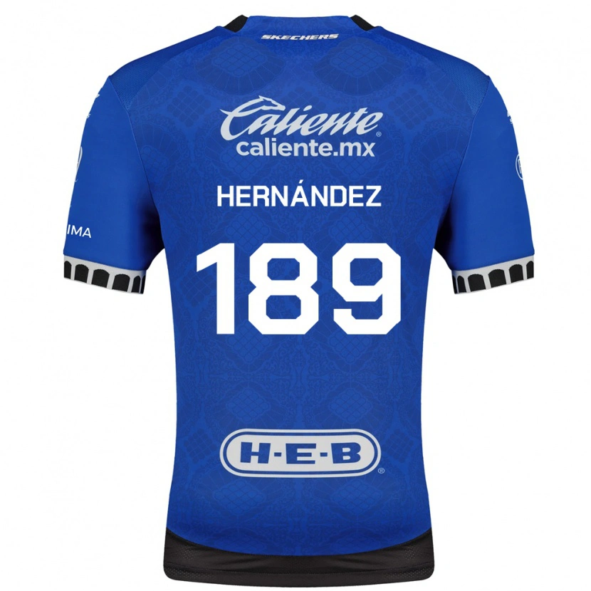 Danxen Hombre Camiseta Sebastián Hernández #189 Azul Real Blanco Negro 2ª Equipación 2026/27 La Camisa México