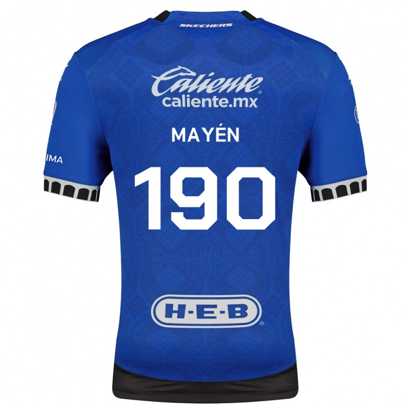Danxen Hombre Camiseta Eduardo Mayén #190 Azul Real Blanco Negro 2ª Equipación 2026/27 La Camisa México