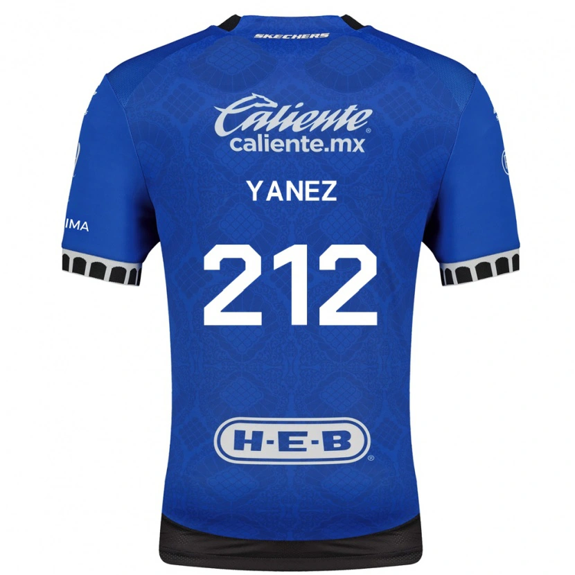 Danxen Hombre Camiseta Sebastián Yánez #212 Azul Real Blanco Negro 2ª Equipación 2026/27 La Camisa México