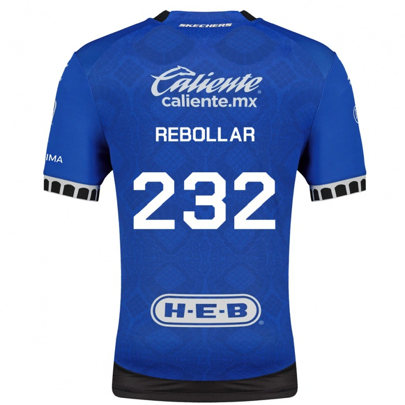 Danxen Hombre Camiseta Jonathan Rebollar #232 Azul Real Blanco Negro 2ª Equipación 2026/27 La Camisa México