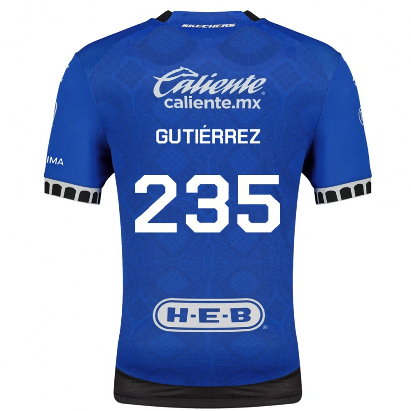 Danxen Hombre Camiseta Luis Gutiérrez #235 Azul Real Blanco Negro 2ª Equipación 2026/27 La Camisa México