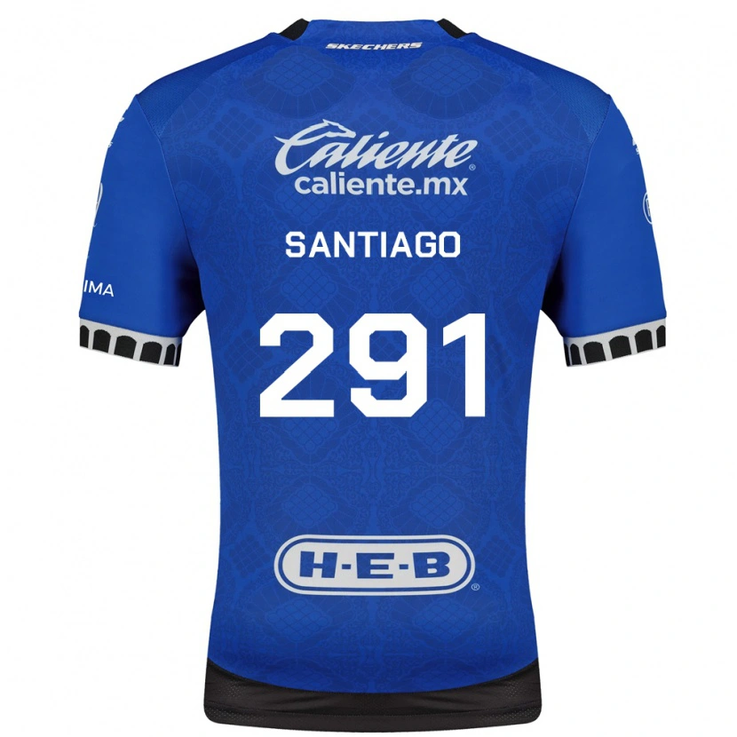 Danxen Hombre Camiseta Santiago De La Barrera #291 Azul Real Blanco Negro 2ª Equipación 2026/27 La Camisa México