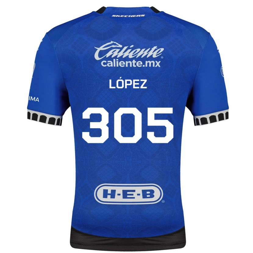 Danxen Hombre Camiseta Noé López #305 Azul Real Blanco Negro 2ª Equipación 2026/27 La Camisa México