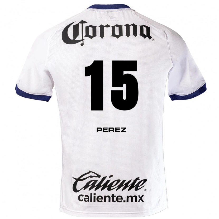 Danxen Hombre Camiseta Pável Pérez #15 Blanco Azul Negro 2ª Equipación 2026/27 La Camisa México