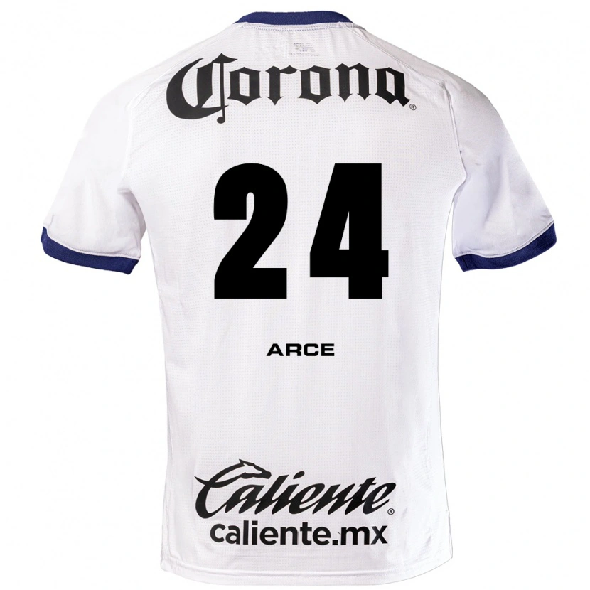 Danxen Hombre Camiseta Fernando Arce #24 Blanco Azul Negro 2ª Equipación 2026/27 La Camisa México