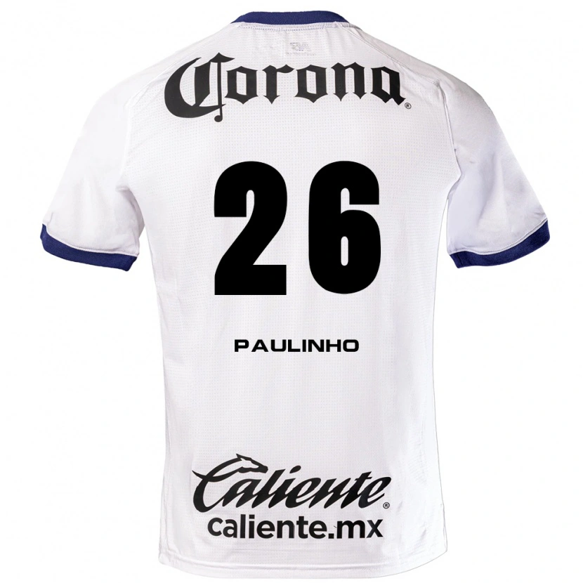 Danxen Hombre Camiseta Paulinho #26 Blanco Azul Negro 2ª Equipación 2026/27 La Camisa México
