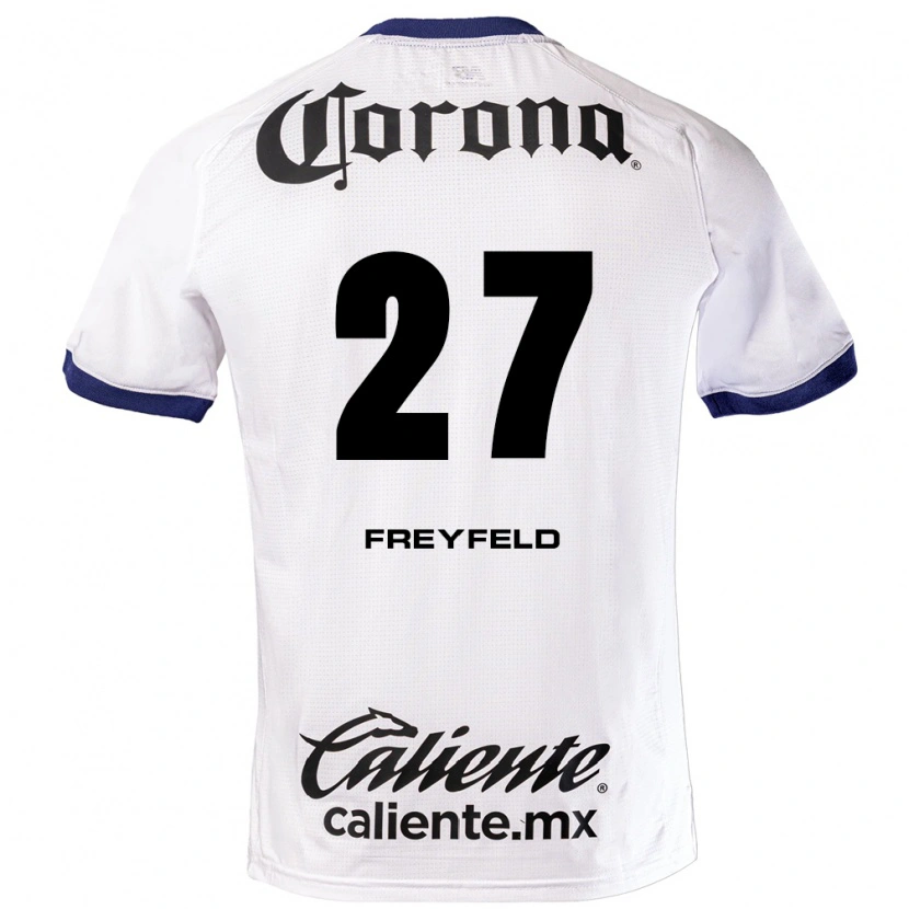 Danxen Hombre Camiseta Emiliano Freyfeld #27 Blanco Azul Negro 2ª Equipación 2026/27 La Camisa México