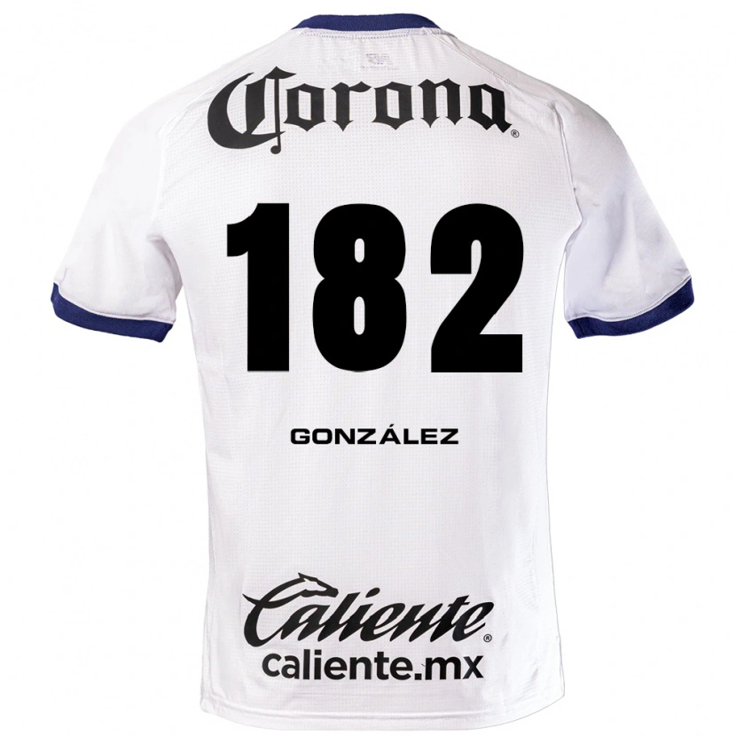 Danxen Hombre Camiseta Enrique González #182 Blanco Azul Negro 2ª Equipación 2026/27 La Camisa México