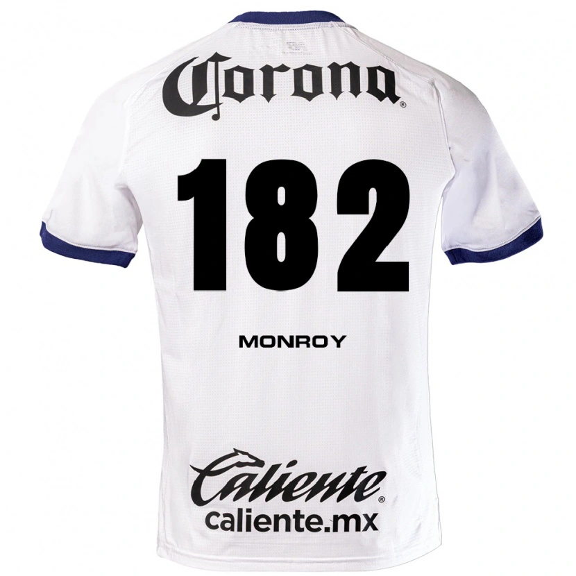Danxen Hombre Camiseta Brayan Monroy #182 Blanco Azul Negro 2ª Equipación 2026/27 La Camisa México