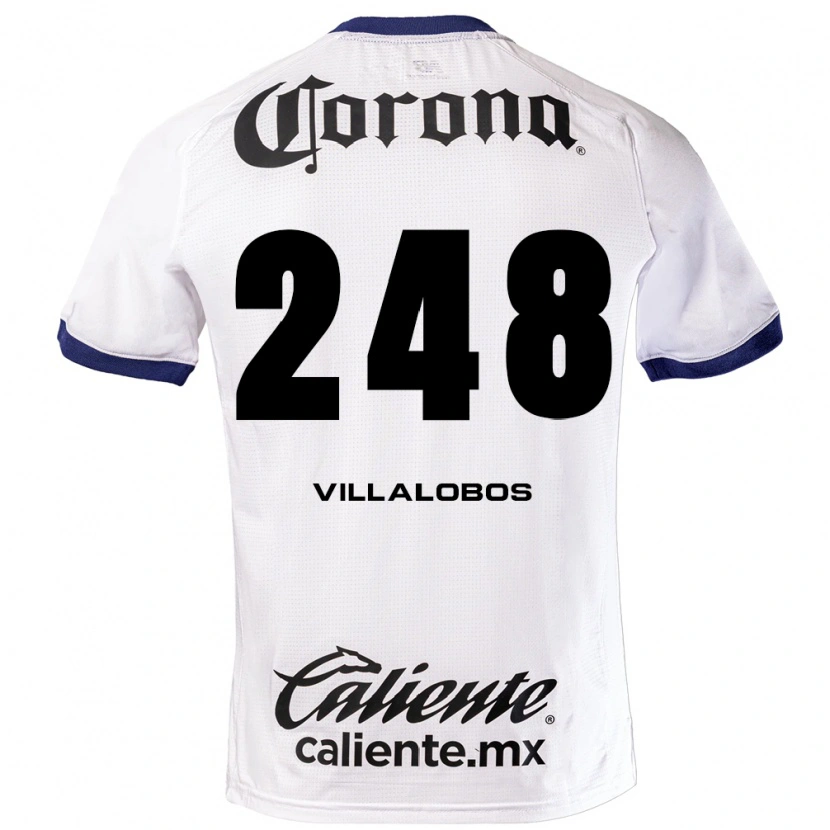 Danxen Hombre Camiseta José Villalobos #248 Blanco Azul Negro 2ª Equipación 2026/27 La Camisa México