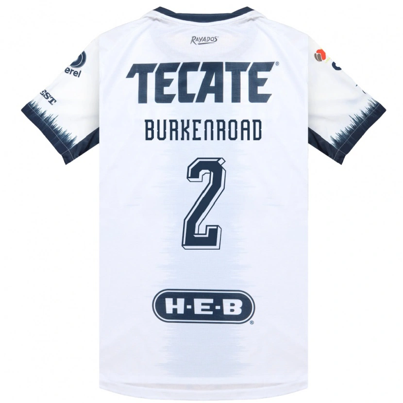 Danxen Hombre Camiseta Christina Burkenroad #2 Blanco Azul Tinta Rojo 2ª Equipación 2026/27 La Camisa México