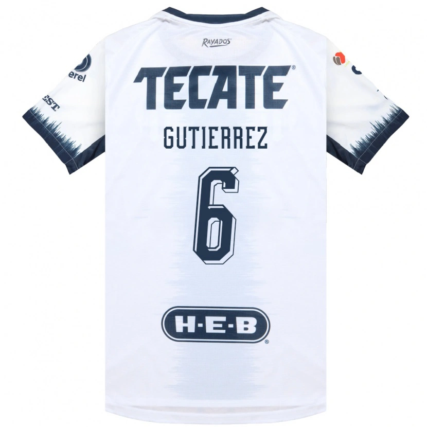 Danxen Hombre Camiseta Edson Gutierrez #6 Blanco Azul Tinta Rojo 2ª Equipación 2026/27 La Camisa México