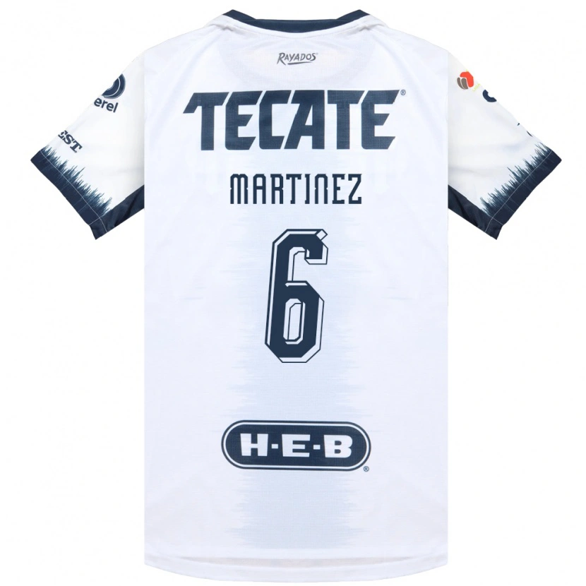 Danxen Hombre Camiseta Alejandra Martinez #6 Blanco Azul Tinta Rojo 2ª Equipación 2026/27 La Camisa México