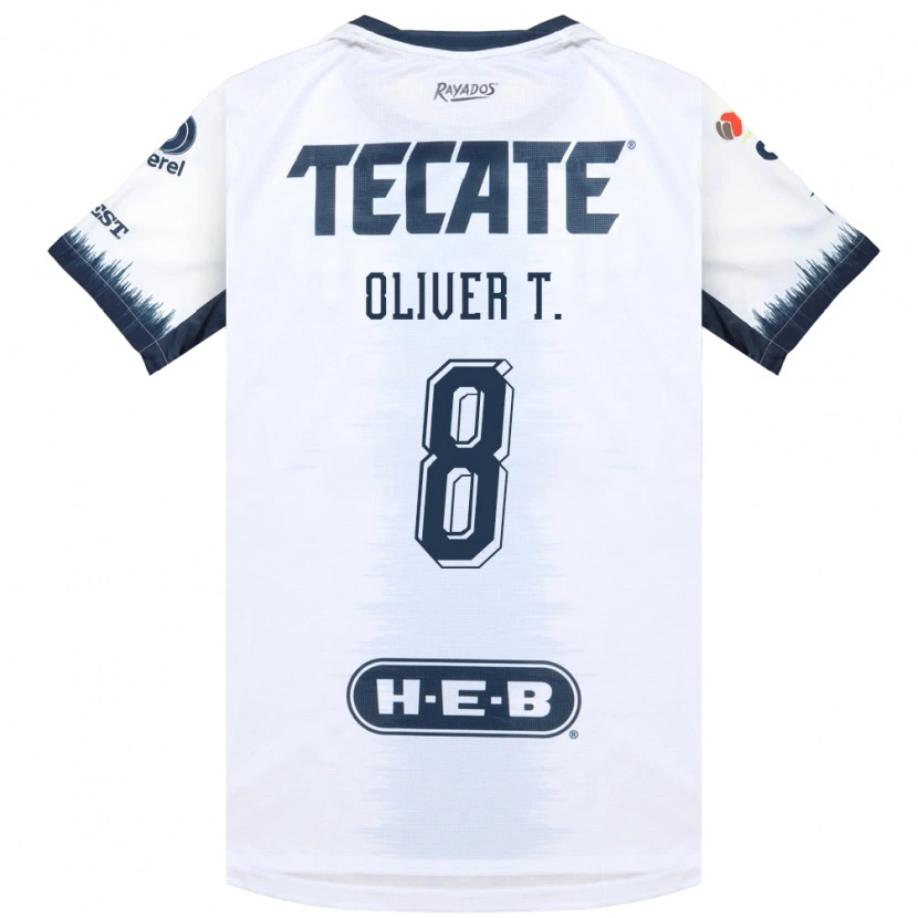 Danxen Hombre Camiseta Óliver Torres #8 Blanco Azul Tinta Rojo 2ª Equipación 2026/27 La Camisa México