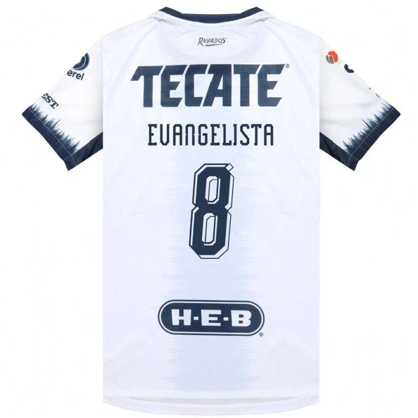 Danxen Hombre Camiseta Diana Evangelista #8 Blanco Azul Tinta Rojo 2ª Equipación 2026/27 La Camisa México