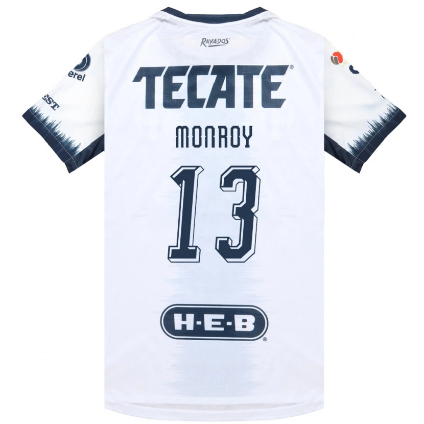 Danxen Hombre Camiseta Paola Monroy #13 Blanco Azul Tinta Rojo 2ª Equipación 2026/27 La Camisa México