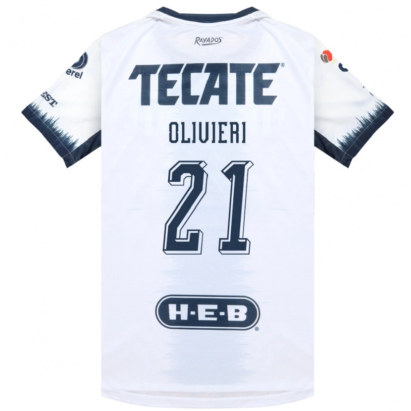 Danxen Hombre Camiseta Barbara Olivieri #21 Blanco Azul Tinta Rojo 2ª Equipación 2026/27 La Camisa México