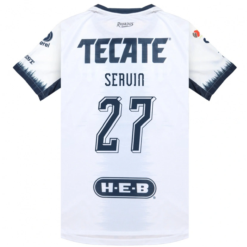Danxen Hombre Camiseta Fatima Servin #27 Blanco Azul Tinta Rojo 2ª Equipación 2026/27 La Camisa México